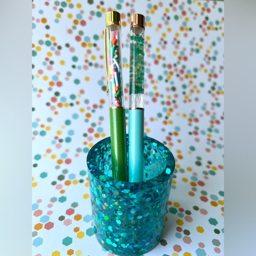 Mini Blue pen holder